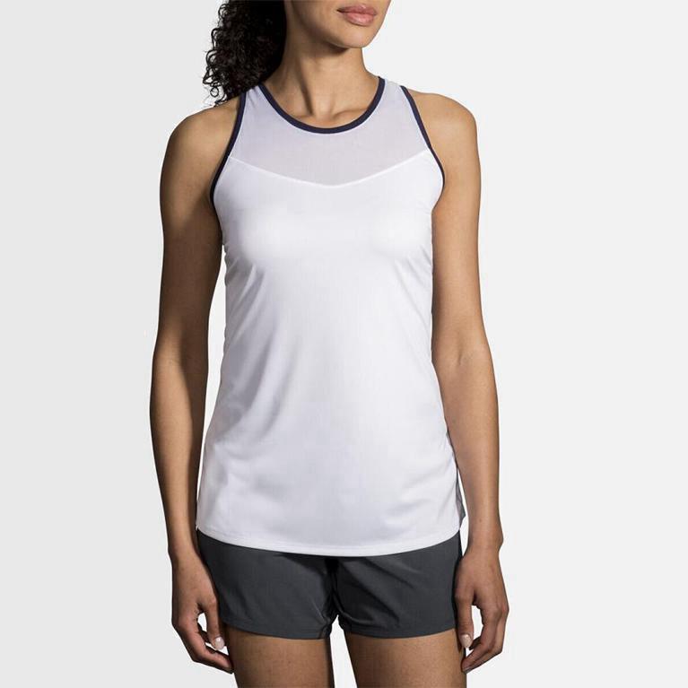 Brooks Stealth Hardlooptanktop voor Dames Wit (LSFPK-0318)